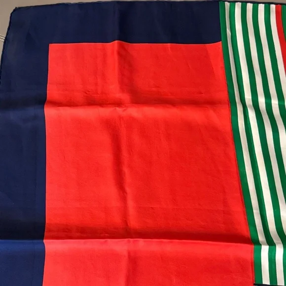 Christian Dior Vintage 70’s Silk Scarf with CD Monogram.